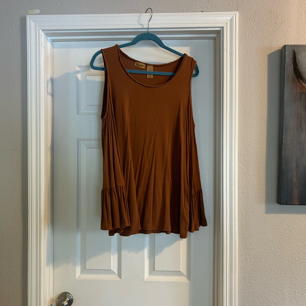 Rust long sleeve top